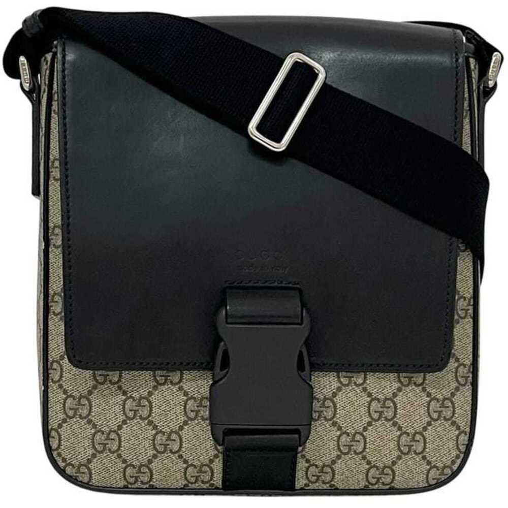 GUCCI Authentic Black Leather Shoulder Bag